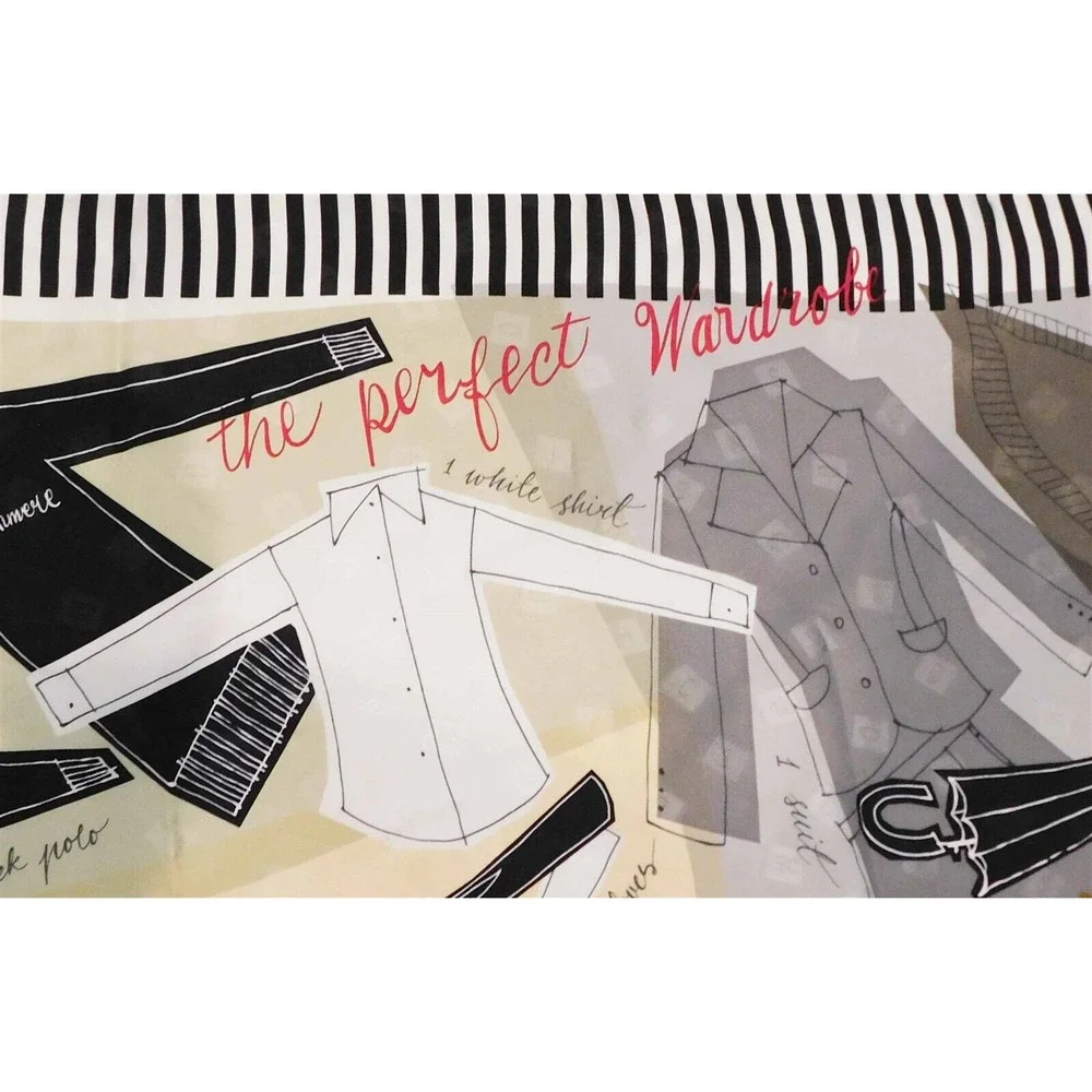 Moschino Larioseta The Perfect Wardrobe‎ 100% Silk Scarf 34 x 34